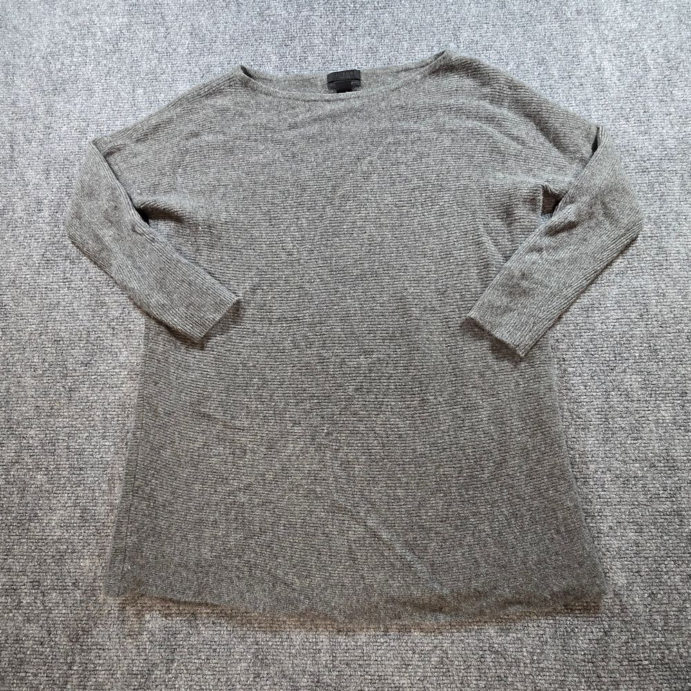 J.Crew 100% Cashmere Sweater Womens XXS Gray Italian Cashmere Crewneck